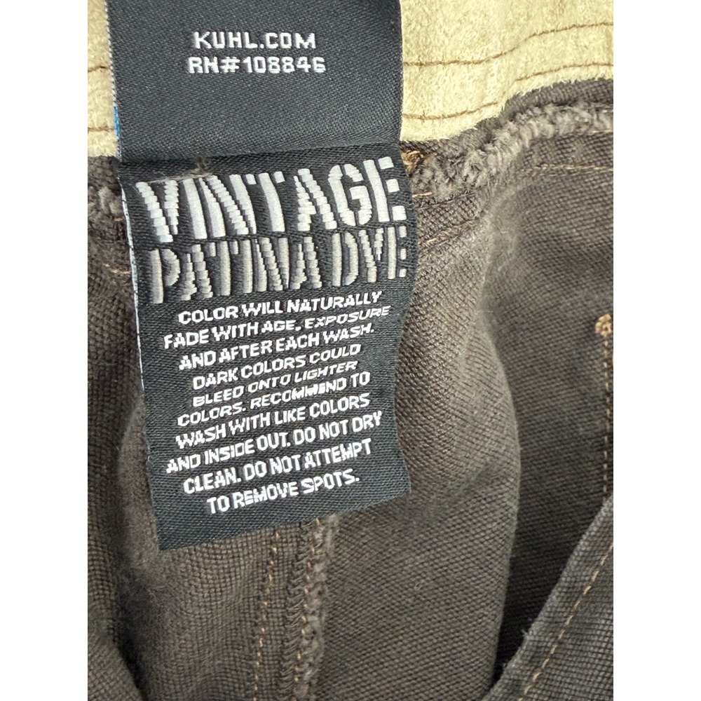 KUHL The Law‎ Mens 42x36 Brown Heavyweight Canvas Work Pants 5117 Vintage Patina - Picture 5 of 9